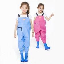 Enfants Chlidren Poitrine Cuissardes PVC Imperméable Pantalon Ourdoor Jeu Pêche