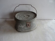 Ancienne goujonnière en zinc panier a poissons déco maison  bord de mer