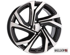 Renault Clio R17 4x100 jantes alliage 4x 17 pouces 7j ET37 noir poli jantes NEUF