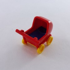 4223 Playmobil Poussette Rouge 1900 5328 avec Matelas Bleu