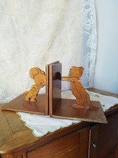 Serre-livres Vintage Tom et Jerry en Bois Artisanal