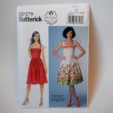 Vtg Retro 50's dress Butterick Pattern Gertie 12 14 16 18 20 BP279
