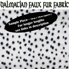 Neige Léopard Moelleux Faux Fourrure Tissu 10cm x Échantillon Aussi par Mètre /