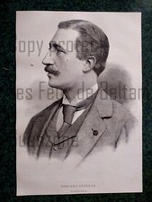 EDOUARD DETAILLE PORTRAIT  gravure 1892 document print