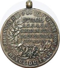 H4009 Rare Medal Russia Revue Alpin Alpes ? Tsar Nicolas II 1896 Silvered