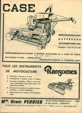Publicité ancienne moissonneuses matériel agricole 1955 issue de magazine