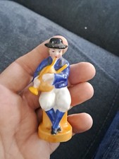 Salière Saleron Ancien Porcelaine Forme Joueur Cornemuse Breton Art Déco 