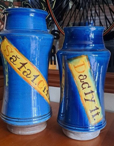Paire anciens pots pharmacie - pots,