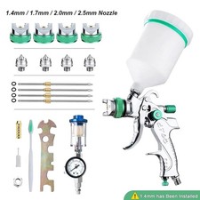Pistolet A Peinture Pro à Air Comprimé HVLP avec 3 Buses 600 ml Carrosserie Auto