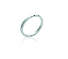 Bague en Argent 925/000 Rhodié - Alliance Fine 2 mm Bords Droits Moderne