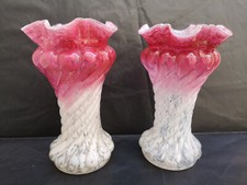 Paire de vases torsadés Verrerie de Clichy Hauteur 24 cms Très bon état