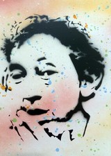 SPACO signed SERGE GAINSBOURG  tableau pop STREET ART graffe pochoir banksy