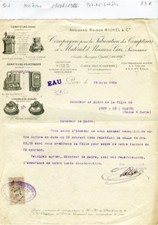 Paris XV ème - 18 Boulevard de Vaugirard - Petite Entête Compteur d'Eau de 1907