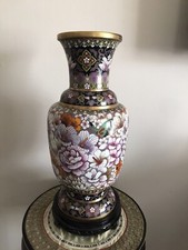 CLOISONNE VASE BRONZE EMAUX CHINE CHINOIS ASIATIQUE JAPONAIS EXTREME ORIENT ASIE