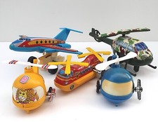 HÉLICOPTÈRES & AVION LOT 5 MTU JIMMY TOYS ANCIENS JOUETS MÉCANIQUES FONCTIONNENT