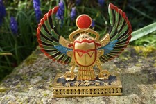 403  FIGURINE SCARABEE   PORTE BONHEUR EGYPTIEN EGYPTE EGYPT DECO  STATUE 12 CM
