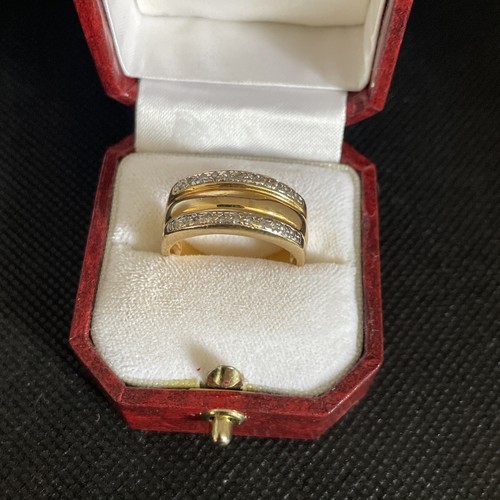 Bague jonc plaque - or, et