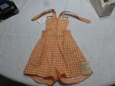 short salopette vintage orange 4 ans fab France 1960 fond de stock confection