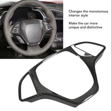Steering Wheel Cover Frame Carbon Fiber Style Smooth Surface Comfortable Touch