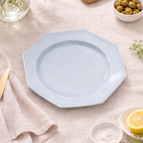 Assiette plate octogonale