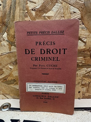 Précis droit criminel - droit,