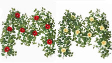 Lot de 2 guirlandes de fleurs artificielles: rouge et jaune - Décoration mariage