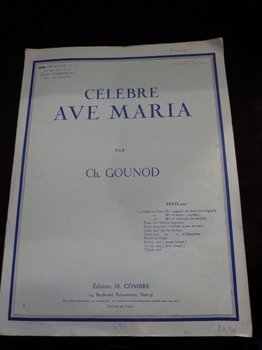 Partition ave maria gounod - partition,