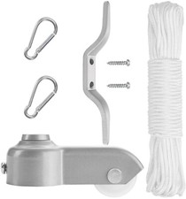 Kit d'Accessoires de Mât de Drapeau 4/6m Drisse Extérieure Kit de Réparation