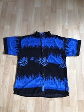 Chemise Hawaienne Dragon Flamme - vintage - Indonésie