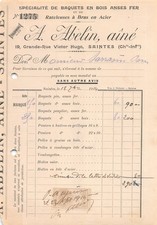 1914 SPECIALITE DE BAQUETS EN BOIS ANSES FER ET DE RATELEUSES A BRAS EN ACIER