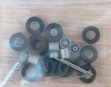 Rietze 70082 - 1/87 Ensemble De Roues De Camion, Jantes Argentées - Neuf