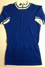 MAILLOT BLEU CYCLISME VINTAGE - TRICODOR - TAILLE 1 XS