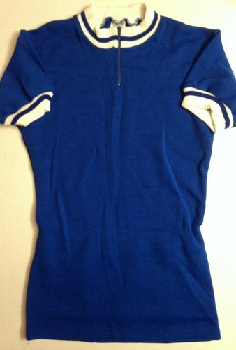 Maillot bleu cyclisme vintage - maillot,