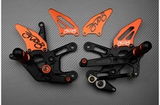 Paire de Platines / Commandes Reculées AVDB Orange KAWASAKI Z900 2025-X