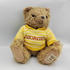 Peluche ours beige pull laine