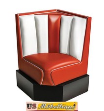 HW-60/60-Rouge Banquette Américaine Banquette Diner Meubles Années 50 Style USA