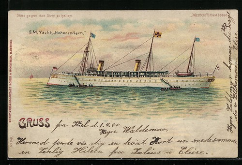 Lithographie yacht à - lithographie, sm