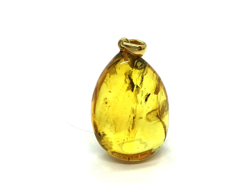 Pendentif ambre insecte - pendentif,