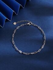 Bracelet Homme Argent Sterling 925 Bijoux De Charme Chaine Simple Poinçonné