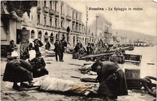 CPA AK MESSINA La Spiaggia in rovina ITALY (494680)