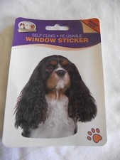 Sticker repositionnable - chien  CAVALIER KING CHARLES TRICOLORE
