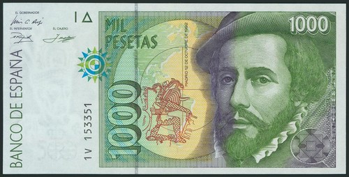 1000 pesetas octobre 1992 - 1000, 12