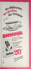 Publicité de presse: Belge Aliment Petit Déjeuner Goûter Souper = BANANIA  1965