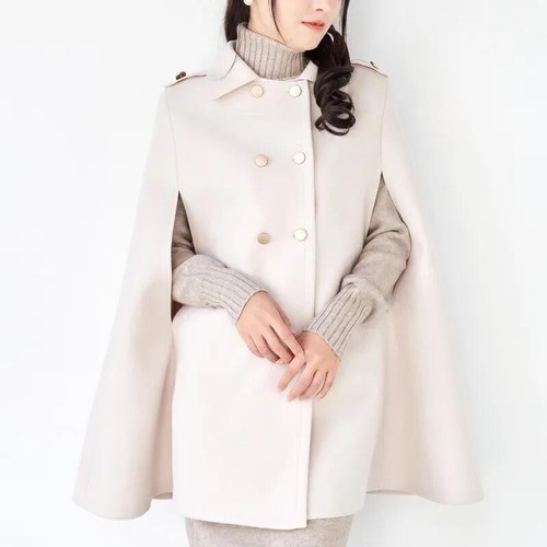 Manteau cape long femme - manteau, mi-long