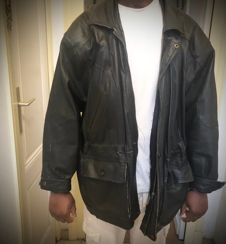 Manteau cuir homme noir - homme,,