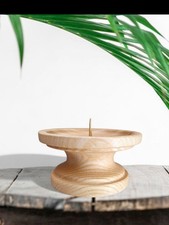 Bougeoir Bois Clair Tourné