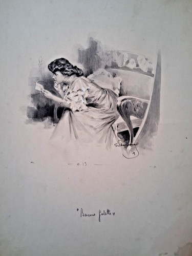 Dessin original signé gino - signé,