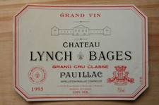 Étiquette Château Lynch Bages 1995 Pauillac GCC - wine label weinetikett
