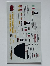 DÉCALCOMANIE  1/43 Ferrari 333 SP #3 Autosport Racing 1000 Kms Monza 1998