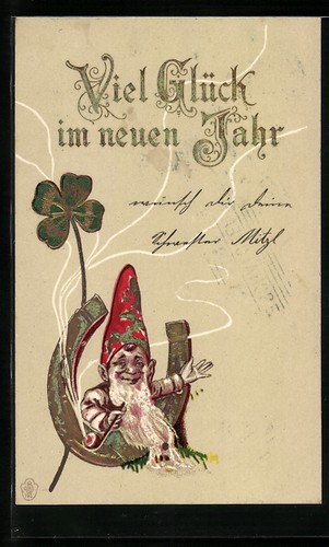 Carte postale gaufrée nain